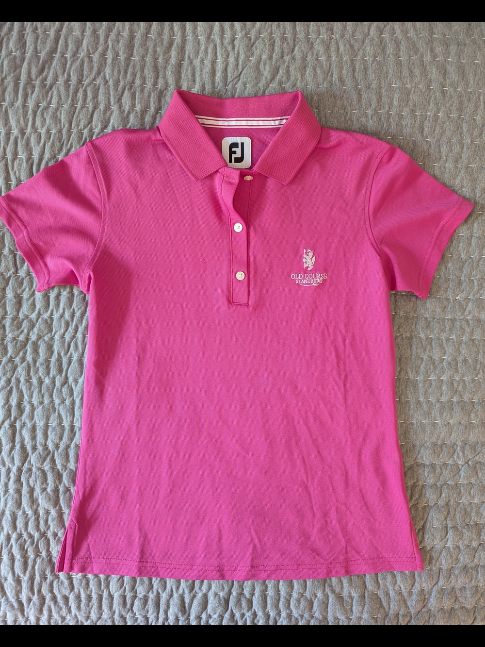 FootJoy Girls Pink St. Andrews Old Course Golf Polo - Like New - Size M